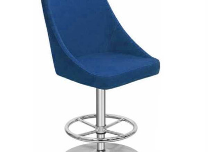 Modern Hochwertig Blau Stuhl Designer Barhocker Textil Luxus Möbel neu